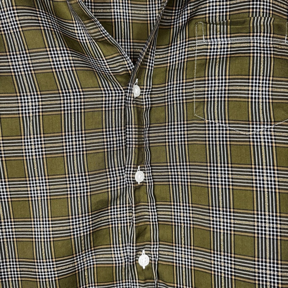 Frank & Eileen Eileen Plaid Button Up Womens Small Quiet Luxury Casual - Picture 4 of 8